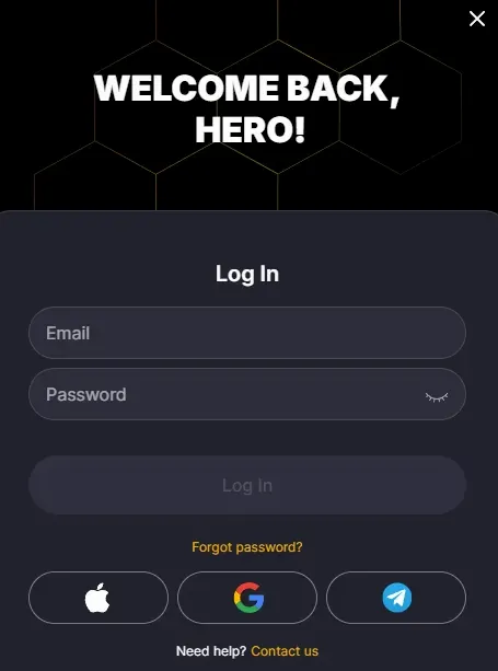 Step-by-step registration form on desktop screen