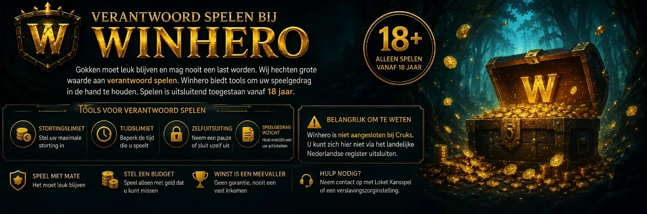 Verantwoord spelen tools, limieten en 18-plus icoon